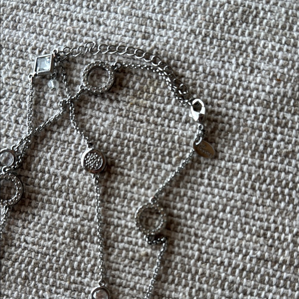 Lia Sophia Silver Necklace Timeless Linked Design - Picture 2 of 3